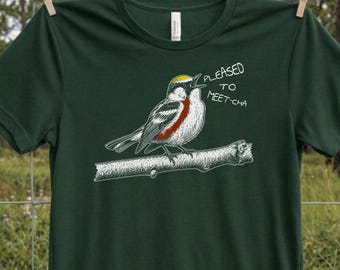 Chestnut-Sided Warbler Shirt, Warbler Bird Tee, Bird Nerd Shirt, Birding Gift, Spring Migration Shirt, Warbler Sweatshirt, Ornithology Gift
