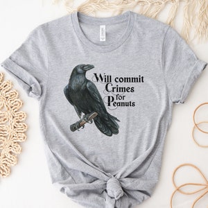 Funny Raven Shirt, Crow Tee, Common Raven, American Crow, Funny Bird Gift, Crow Shirt, Funny Crow, Bird Lover Gift, Bird Nerd