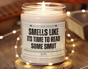 Funny Smut Candle, Romance Book Lover, Book Lover Candle, gift for smut lovers, Smut Gifts, smut candle, dirty romance, bookish candles