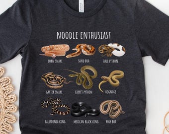 Snake T Shirt, Snake Lover, Youth Snake Shirt, Hognose, Kids Noodle Shirt, Ball Python, Corn Snake, Reptile Shirt, Snake Gift, Pet Snake Tee