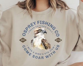 Sweatshirt visarend, visarend, vishavik ronde hals, shirt vissen, roofvogel, grappig viscadeau, roofvogelcadeaus, vogel rivierhavik, T-shirt visarend