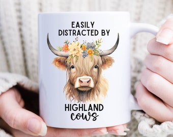Caneca de vaca das Terras Altas, caneca de café de vaca das Terras Altas, caneca de café de vaca, vaca das Terras Altas escocesas, presentes com tema de vaca fofinha, xícara de vaca, caneca de fazenda, decoração de vaca
