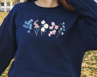 Trans Flowers Sweatshirt, Subtle Pride, Trans Pride, Transgender, Queer Sweatshirt, Protect Trans Rights, Lgbtq Gift, Trans Pride Sweatshirt