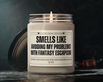 Fantasy Book Lover Candle, Romantasy, Fantasy Book Reader, Funny Reading Candle, Bookworm Candle, Funny Reader Gift, Funny Book Candle