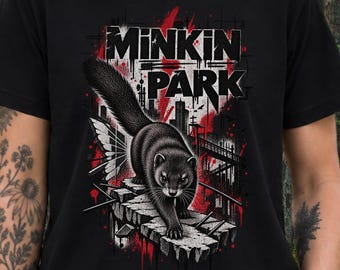 Minkin Park Shirt, Funny Band Parody Tee, Alternative Rock Shirt, 2000s Band Shirt, Mink Shirt, Weasel Lover, Music Lover Gift, Mustelid