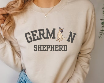 Sudadera de pastor alemán, cuello redondo de pastor alemán, suéter de perro pastor, regalos de perro pastor para hombres, regalo de perro pastor alemán para mujeres
