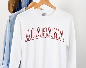 Alabama Sweatshirt, Alabama Football, Birmingham Alabama, Alabama Geschenke, Huntsville, Montgomery, AL State Pullover, Sweatshirt mit Rundhalsausschnitt