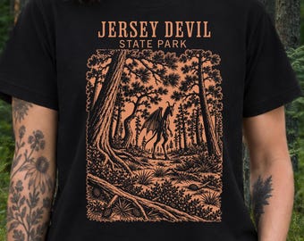 Jersey Devil Shirt, Cryptid Shirt, Pine Barrens Tee, New Jersey Gift, Urban Legend Tee, Vintage Monster Shirt, Horror Fan Gift, Folklore Tee