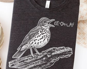 Wood Thrush Shirt, Thrush Lover Gift, Funny Bird Shirt, Bird Nerd, Birding Sweatshirt, Bird Lover Gift, Ornithology Gift, Nature Lover Gift