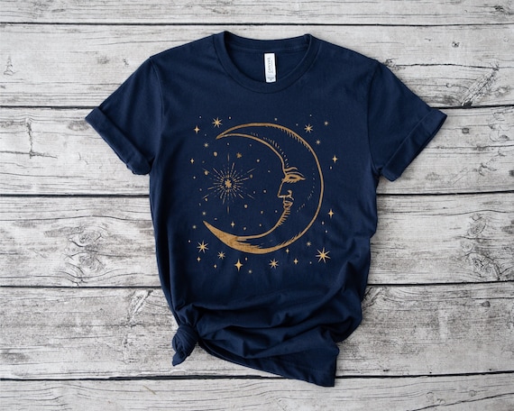 90s Celestial Shirt, Vintage Sun and Moon Tee, Astrological Zodiac Tshirt, Whimsigoth Aesthetic, Unisex Celestial Shirt, Retro 90s Vibes