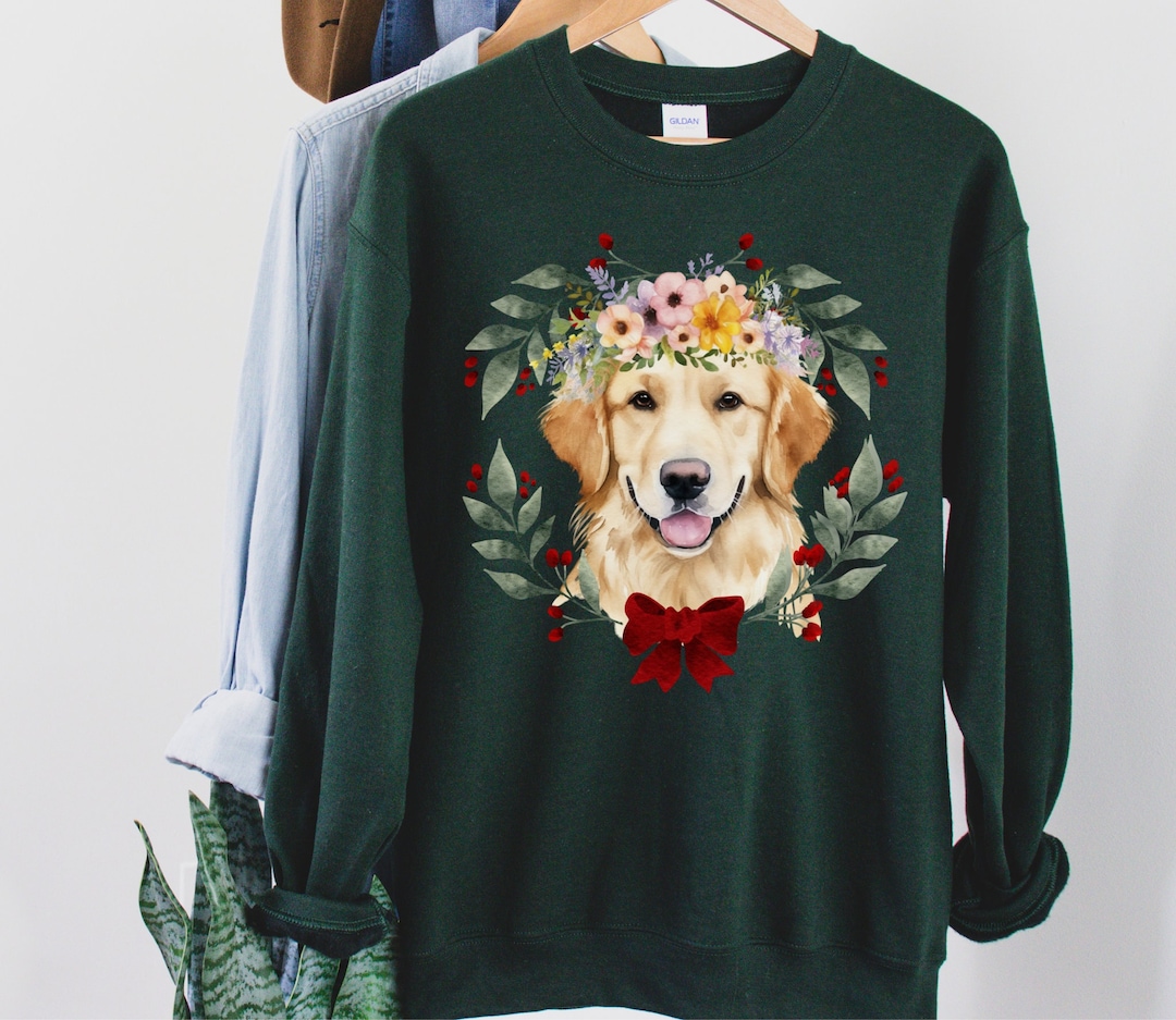 Golden Retriever Christmas Sweater, Golden Retriever Sweatshirt, Golden