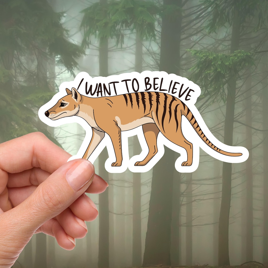 Exticnt Sticker Thylacine Sticker, Tasmanian Tiger, Extinct Species, Conservation ...