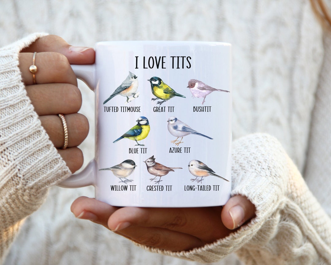 Tazza con scritta I Love Tits & Boobies Bird Lover, per
