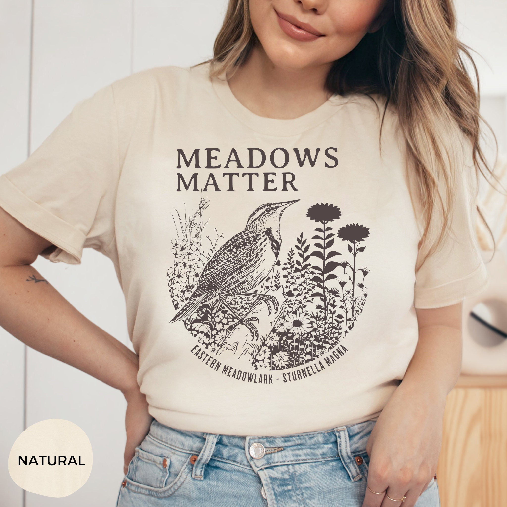 Eastern Meadowlark Shirt, Meadows Matter, Bird Lover Tee, Prairie
