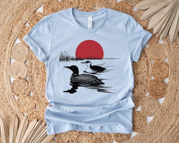 Loon Shirt, Loon, Common Loon, Loon Gifts, Loon Decor, Minnesota State Bird, Minnesota, Waterfowl Tee, Duck tShirt, Ducks, Summer Lakes