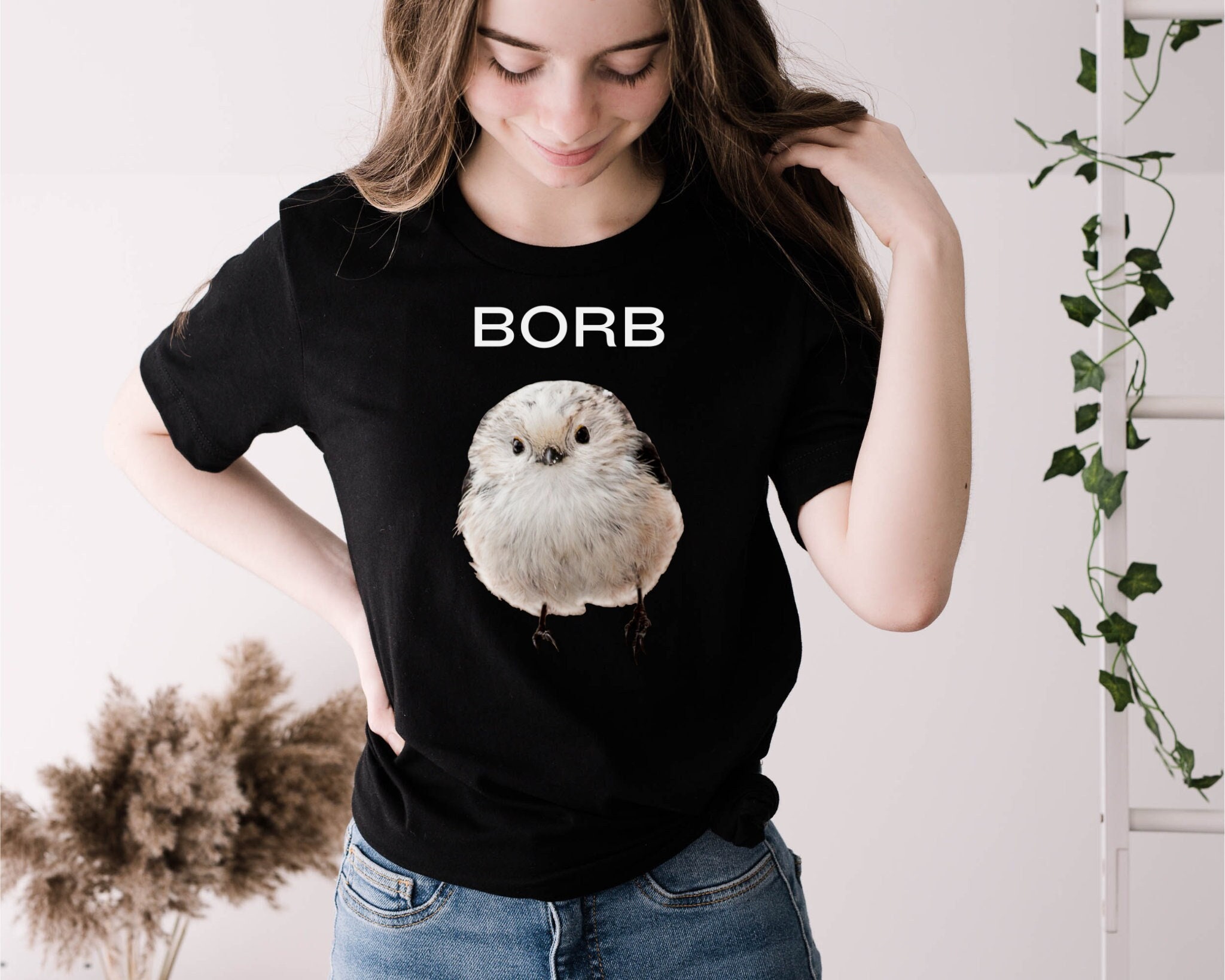 Funny Borb Shirt, Bird Meme Shirt, Japanese Long-tailed Tit, Long ...