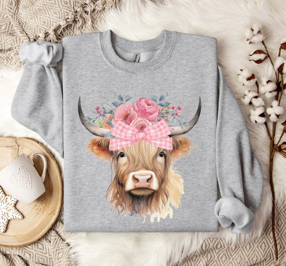 Highland cow sweatshirt online