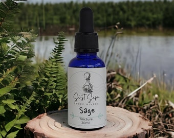 Organic Sage Tincture,Digestive, Heartburn, Bloating, Throat Supplement