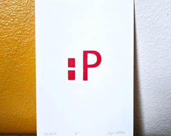 Y2K Nostalgia Wall Art JK Hand Pressed Letterpress Print