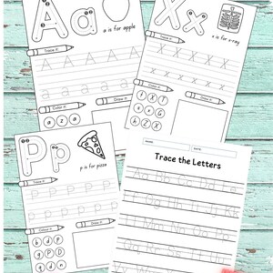 Alphabet Tracing Sheets / ABC Letter Tracing / Handwriting Practice / 123 Number Tracing / Tracing Printable / Practice Worksheets