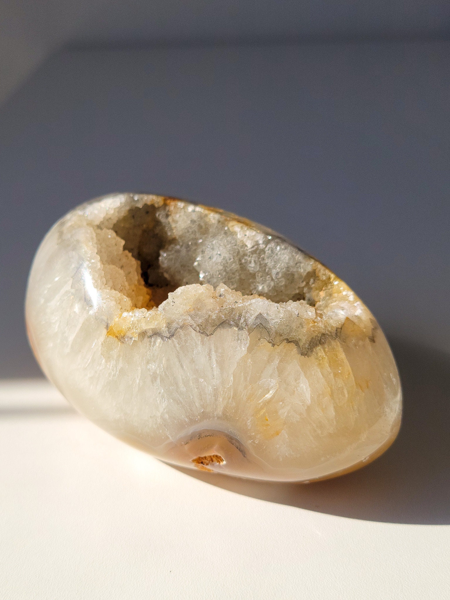 Druzy Agate Quartz Egg Crystal Decor Meditation Aid Etsy