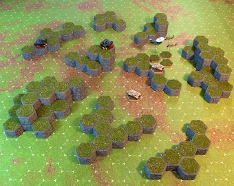 Terreno de colina hexagonal