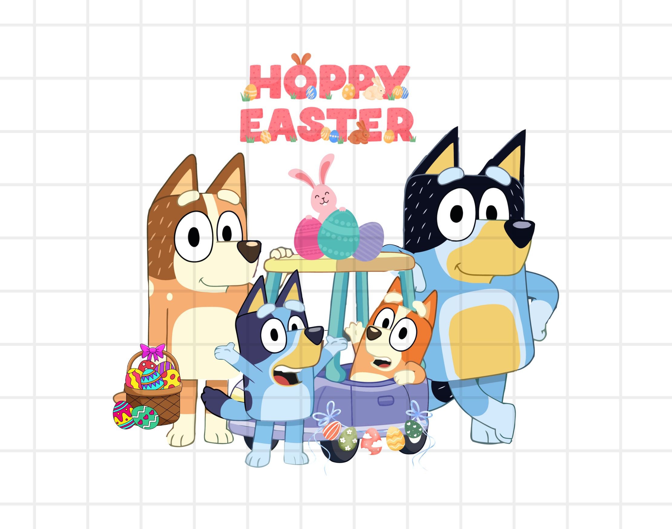 Bluey Easter Png Bluey Family Easter PNG Bluey Png Etsy