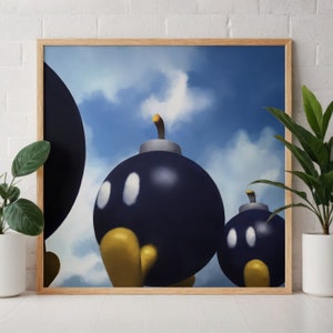 Bob-Omb Battlefield - Super Mario 64 - Póster de papel mate premium con marco de madera
