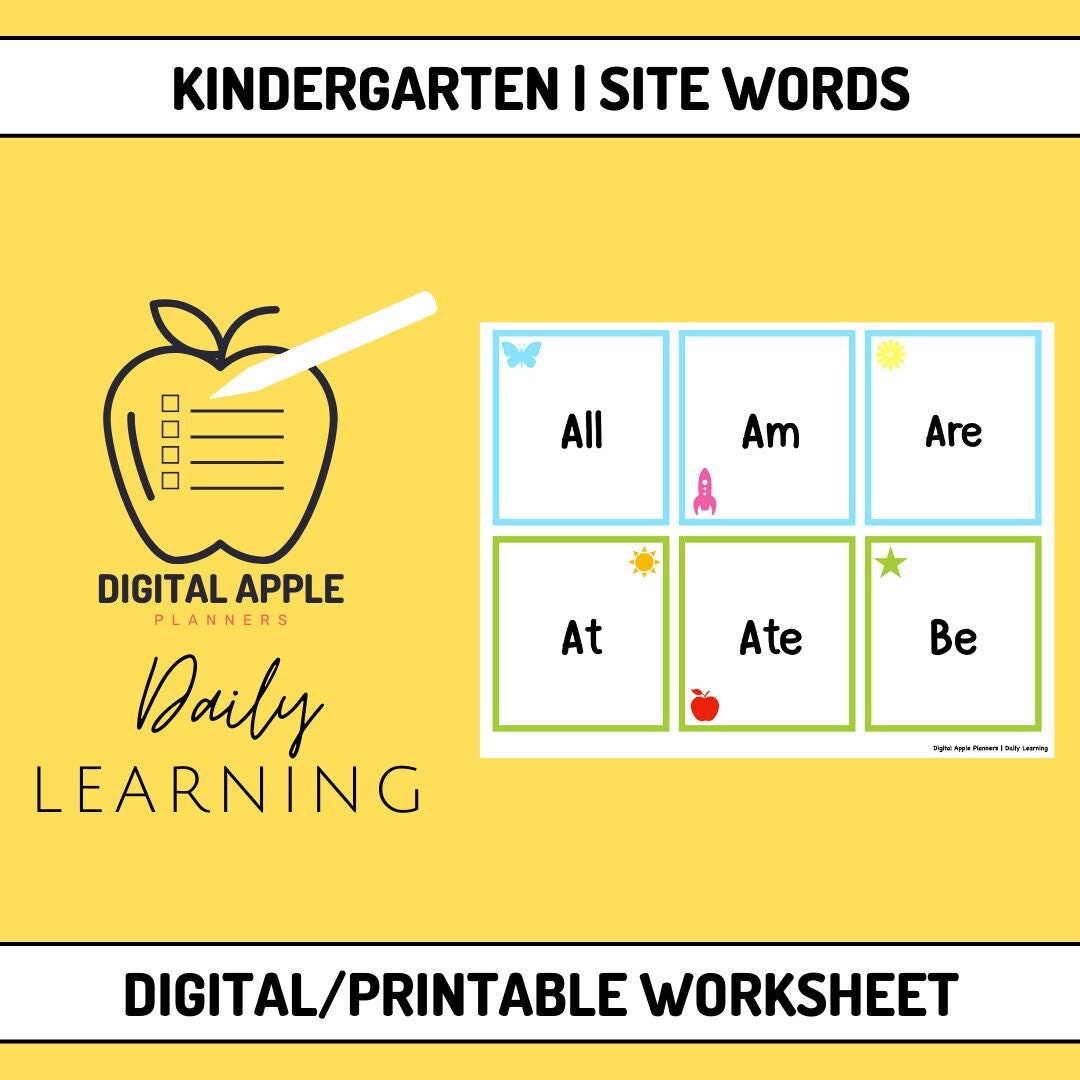 Printable Sight Word Flashcards, Kindergarten Sight Words, High ...