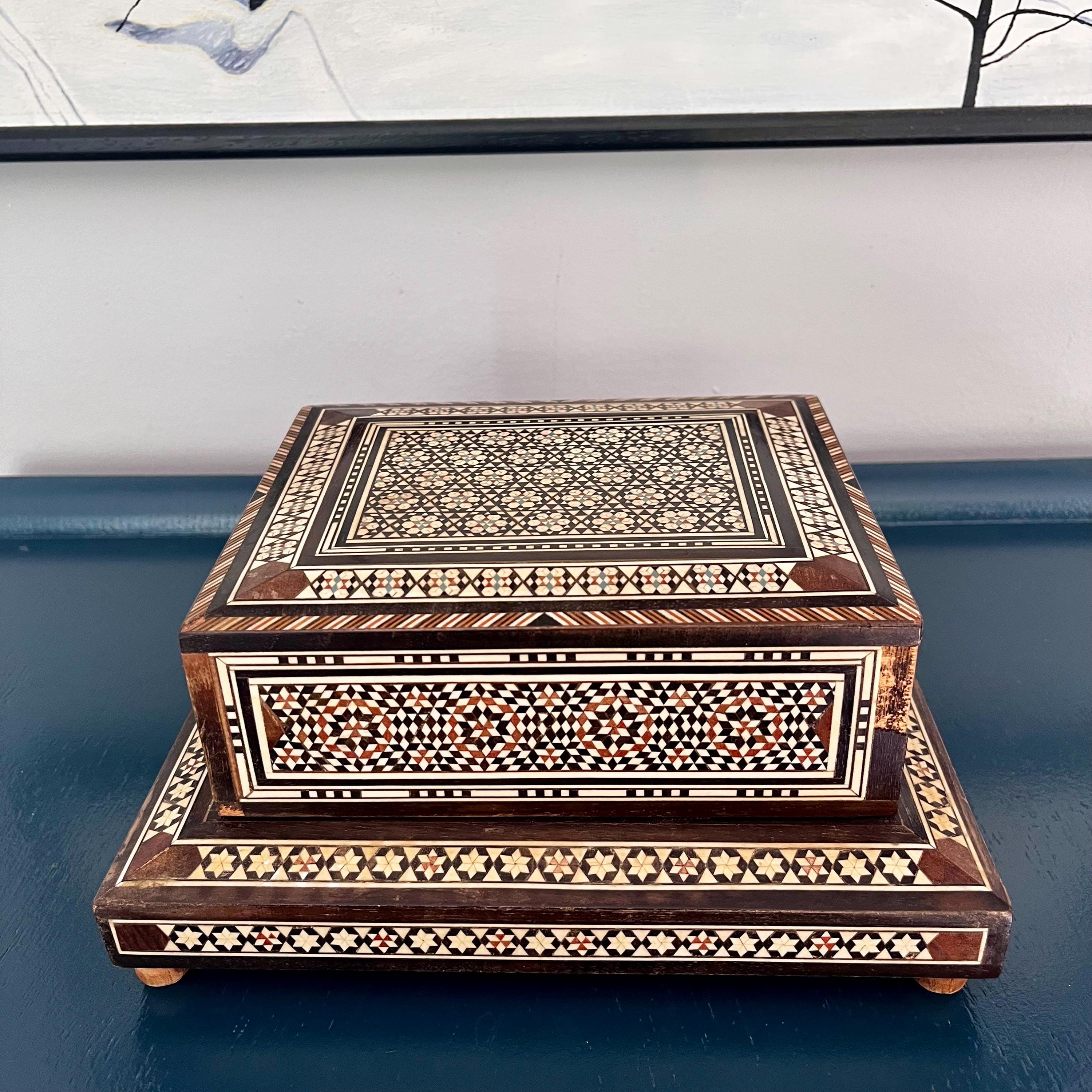 Vintage Sadeli Middle Eastern Damascus Mother of Pearl Inlay