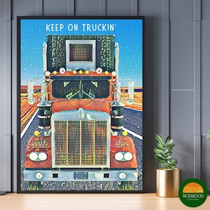 Trucker Wall Art Printable Dashboard Decor Męska sztuka ścienna Prezent dla kierowcy ciężarówki Hygge Men Decor Bar Cart Poster Męskie prezenty Instant Download