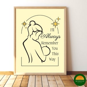 Breastfeeding Art Mother Baby Nursery Printable Yellow Neutral Kids Nursery Artwork Girl Boy Gift For Expectant Mom Gift Instant Download