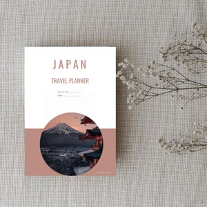 Japan Travel planner, Japan vacation planner, printable, minimal, packing list, on the road planner