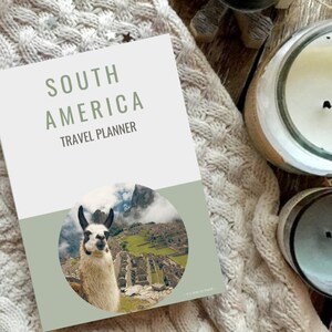 South America Travel Itinerary, Template Modern Minimal, Printable, travel planner South America, Traveling South America, packing list