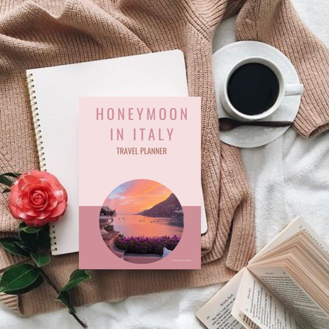 Honeymoon in Italy Travel Planner, Template Modern Minimal, Printable