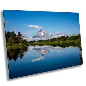 Mt. Moran above the Clouds, Oxbow Bend, Grand Tetons National Park, Rocky Mountains, Jackson Hole, Wyoming, Canvas, Metal, Acrylic Print