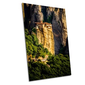 Meteora, Greece, Canvas Print, Rousanou Monastery, Wall Art, Metal, Acrylic, Vertical
