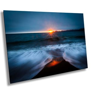 Beach Sunset/Sunrise, San Francisco, Baker Beach, Northern California, Fog, Seascape, Landscape, Canvas Print, Metal, Acrylic Wall Art