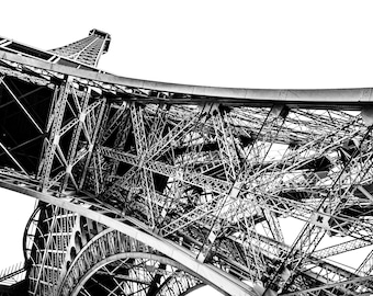 Eiffel Tower Canvas Print, Paris, France, Europe, Black and White, B&W, BW, Metal, Acrylic Wall Art