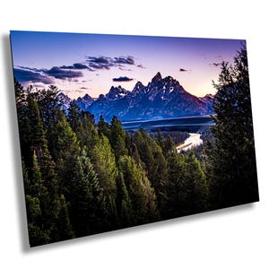 Grand Teton National Park Sunset, Rocky Mountains, Jackson Hole, Wyoming, Snake River, Canvas, Metal, Acrylic Print