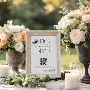 5x7 Bilder oder it Didn’t Happen QR Code Hochzeit QR Code Karte Love qr Code Hochzeit Zeichen Fotoalbum - DIGITAL Template