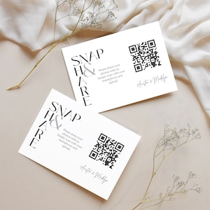 Personalizable Snap & Share Signo de código QR Signo de boda Álbum de fotos Plantilla de libro de visitas de boda - PLANTILLA DIGITAL