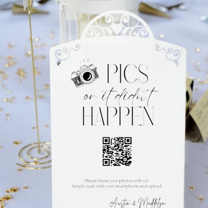 4x6 foto's of het gebeurde niet QR Code Bruiloft QR Code Kaart Liefde qr Code Bruiloft Teken Fotoalbum – DIGITALE Sjabloon
