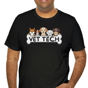 Camisa de tecnologia veterinária, presente de formatura veterinária, presente de estudante veterinário para mulheres e homens, presente de equipe veterinária, futuro presente veterinário camiseta para cachorro