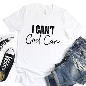 God Can Shirt - Unisex, Abbigliamento cristiano, Regalo per un amico, Camicia religiosa, Maglietta di Dio, Maglietta di Dio, Camicia di Gesù