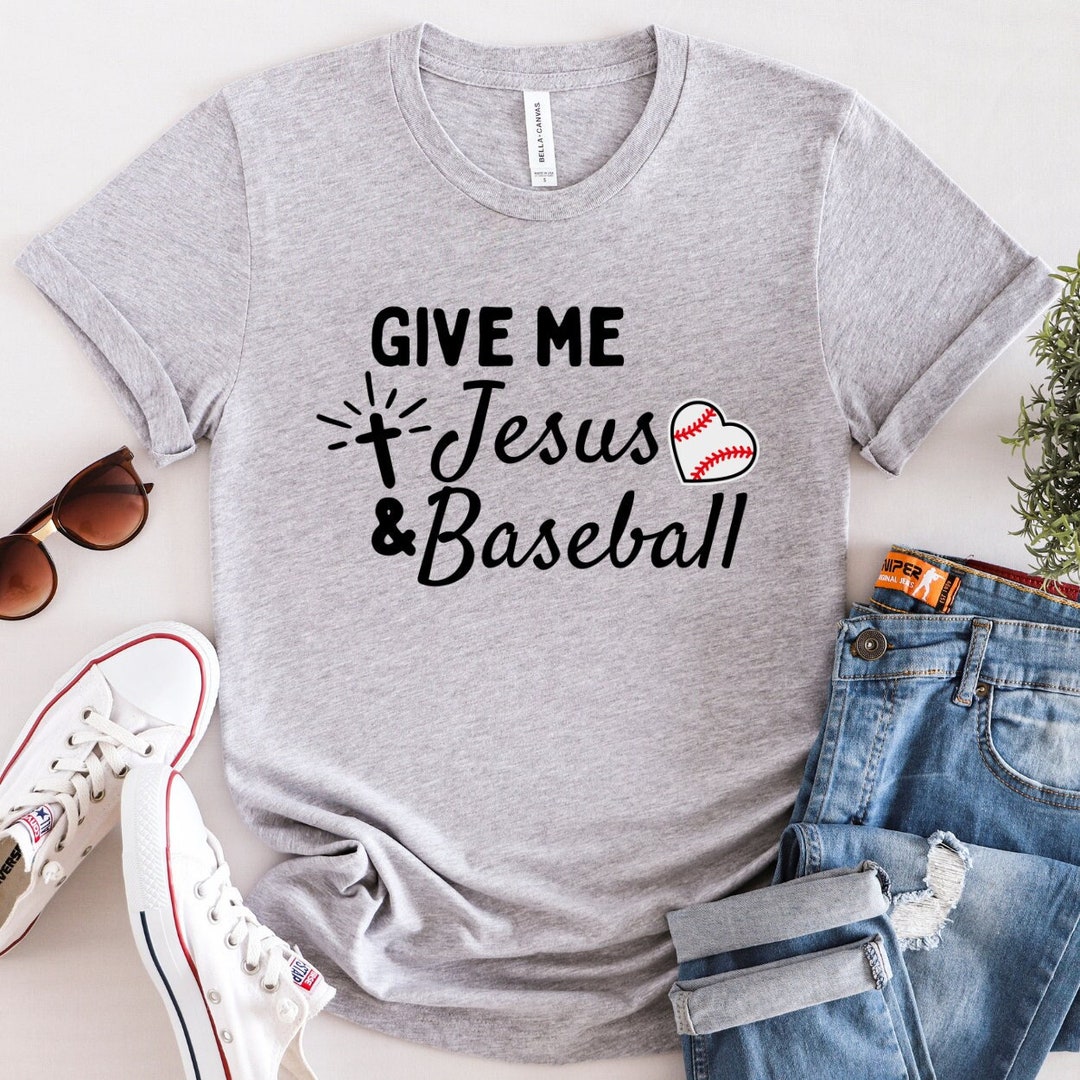 Jesus & Baseball Shirt - Jesus Shirt, Jesus Lover Shirt, Baseball Tees ...