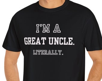 Great Uncle Shirt, Pregnancy Reveal Gift for New Uncle, Comfort Colors Uncle Tee, Brother Baby Announcement Shirt