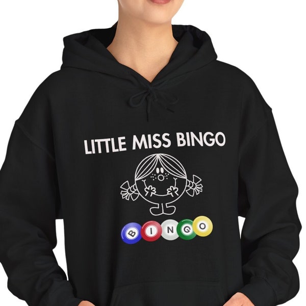 Little Miss Bingo Hoodie for your favorite player. Gildan 18500 Unisex Heavy Blend™ Hooded Sweatshirt Best Bingo Hoodie ever.