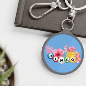 Aloha Bingo Hawajski brelok do kluczy z bingo - wyjątkowy prezent dla gracza bingo, motyw hawajski, darmowa wysyłka - idealny dla miłośników bingo