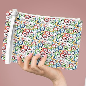 Colorful Bingo Balls Clutch Bag | Fun Gift for Bingo Lovers, Perfect for Bingo Night, Casinos, Travel, and Casual Outings